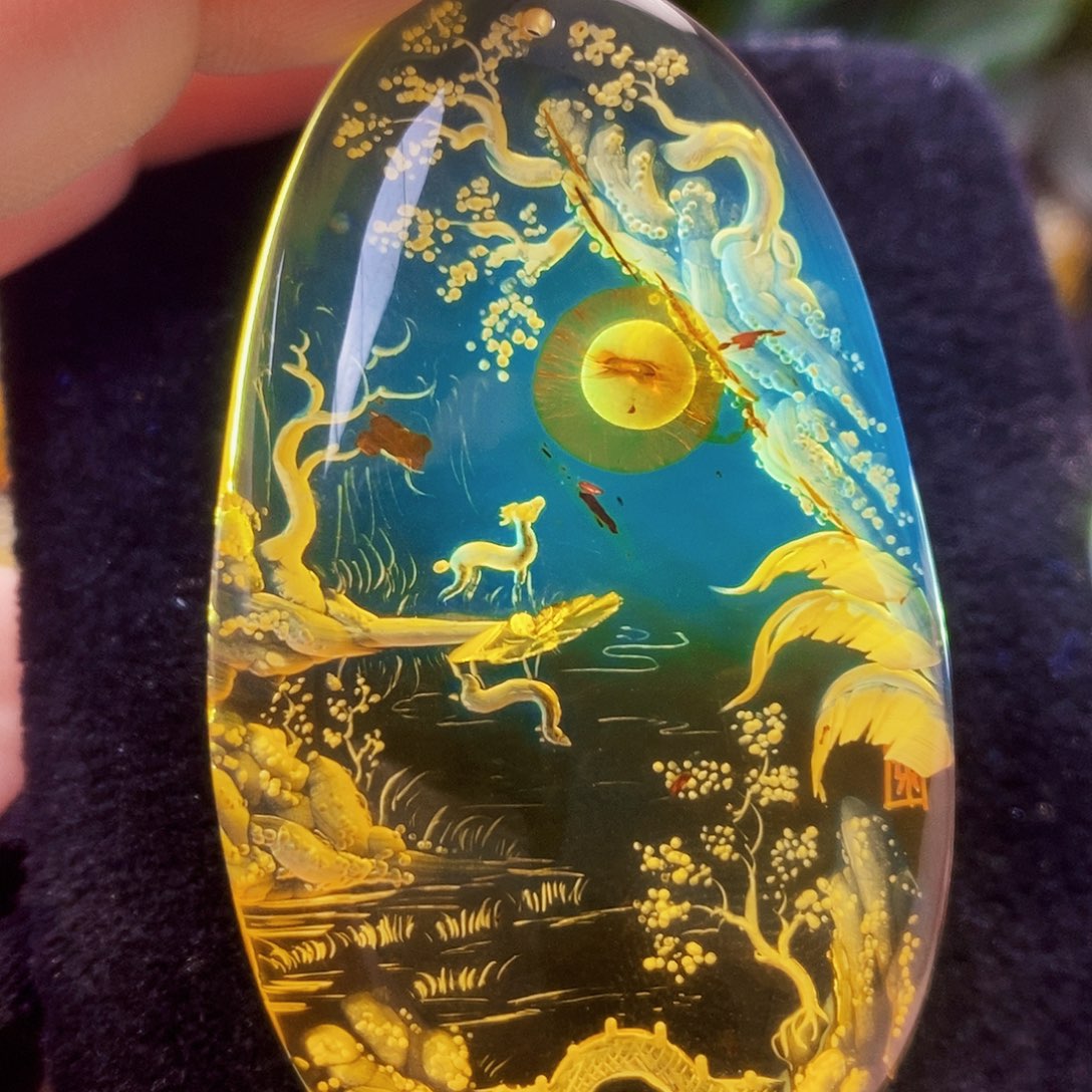 金珀未镶嵌吊坠(不含链)