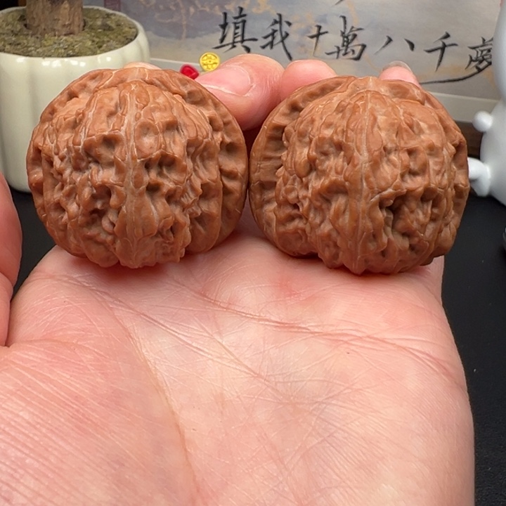 六***祥文玩核桃吊坠全品白狮子