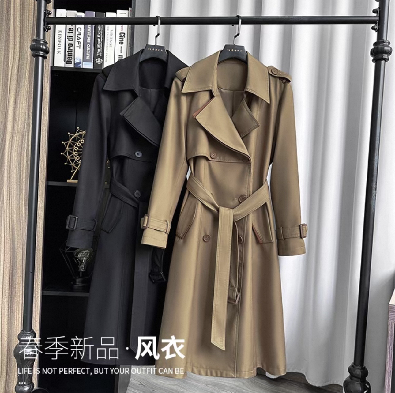 【801－900】时尚洋气风衣女装非图款