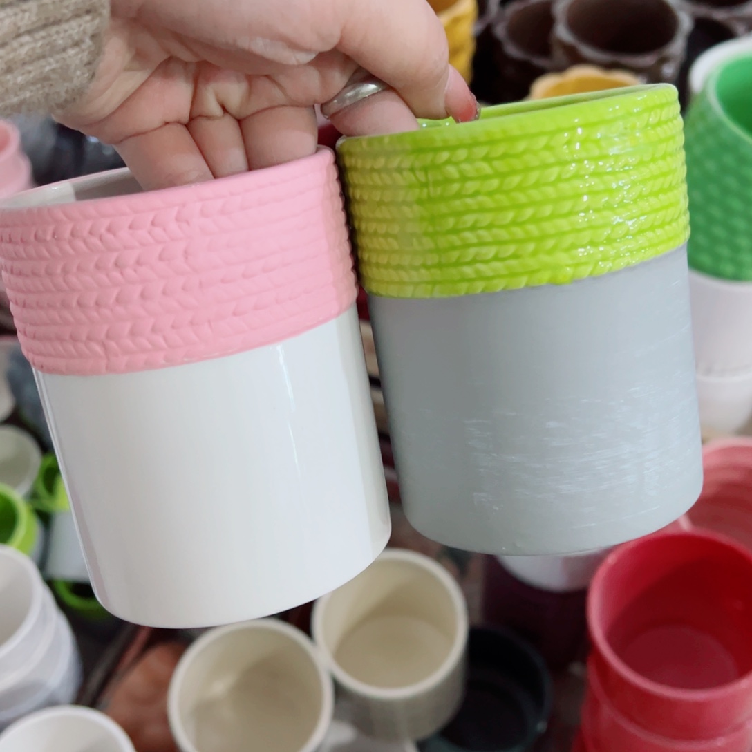 有孔，陶瓷花盆满10米包邮发货