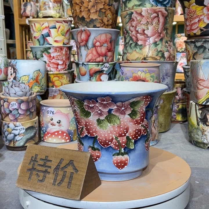 红陶景德镇艺术手绘作品