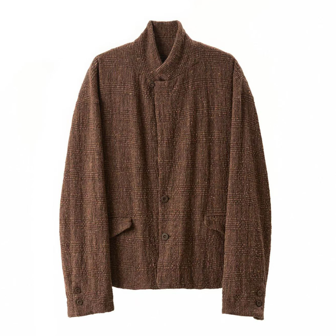 左岸迷香2025秋冬鬃咖短外套