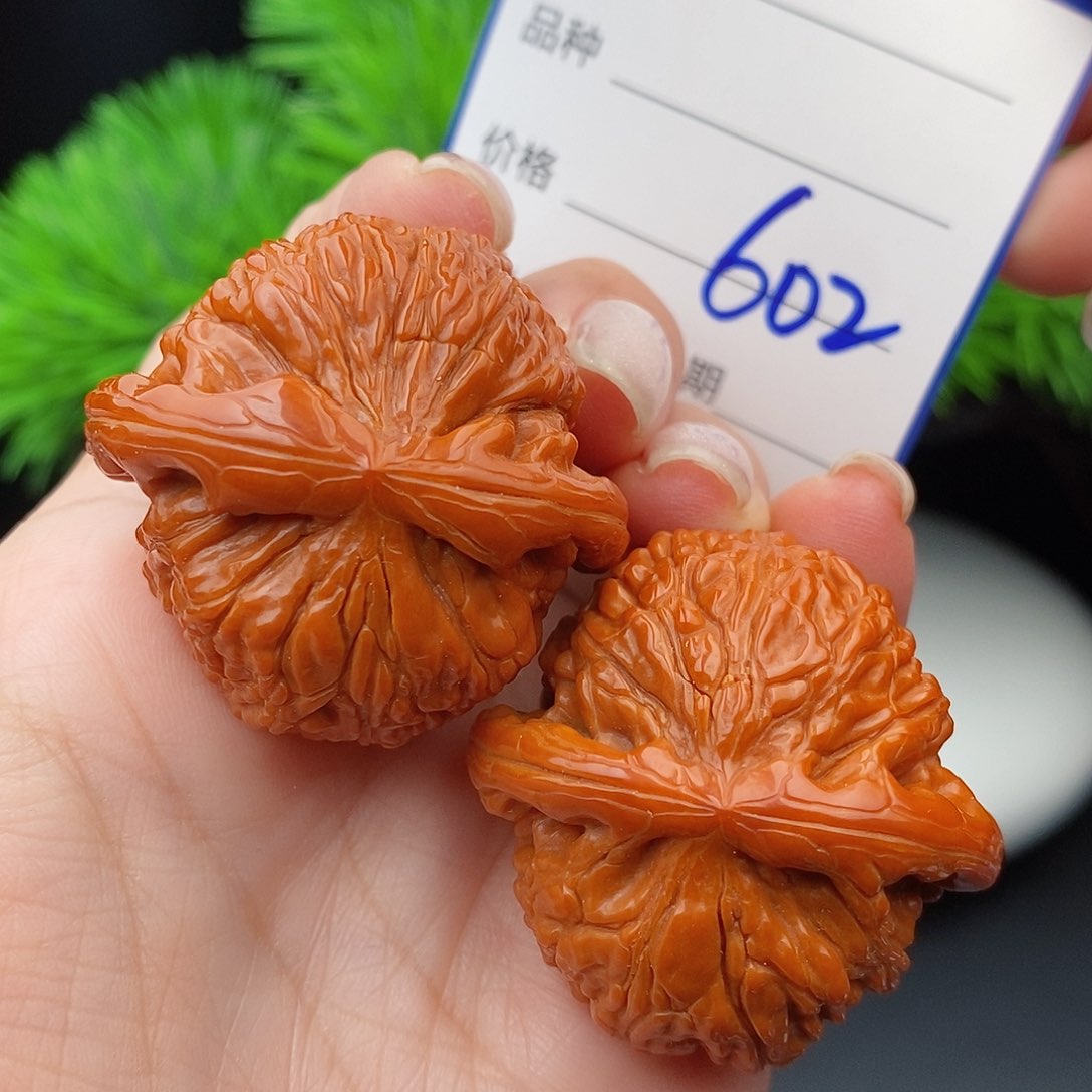 文玩核桃把件39球白602