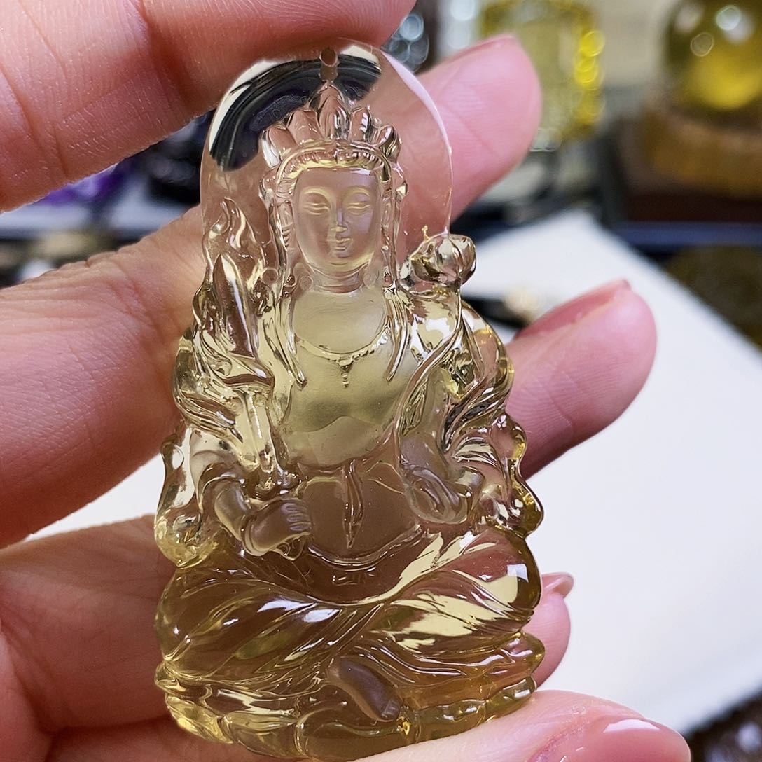 水晶天然水晶吊坠漂亮未镶嵌淼*