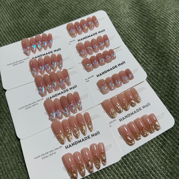 【温精灵系列】手工显白气质穿戴甲高级感美甲亮片