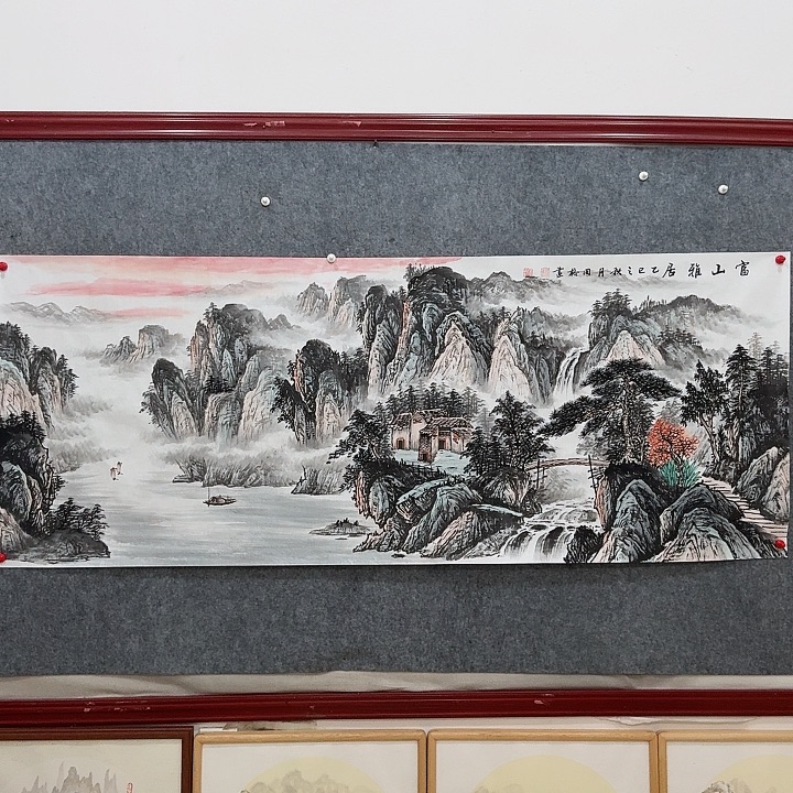 国画手绘国画富山雅居