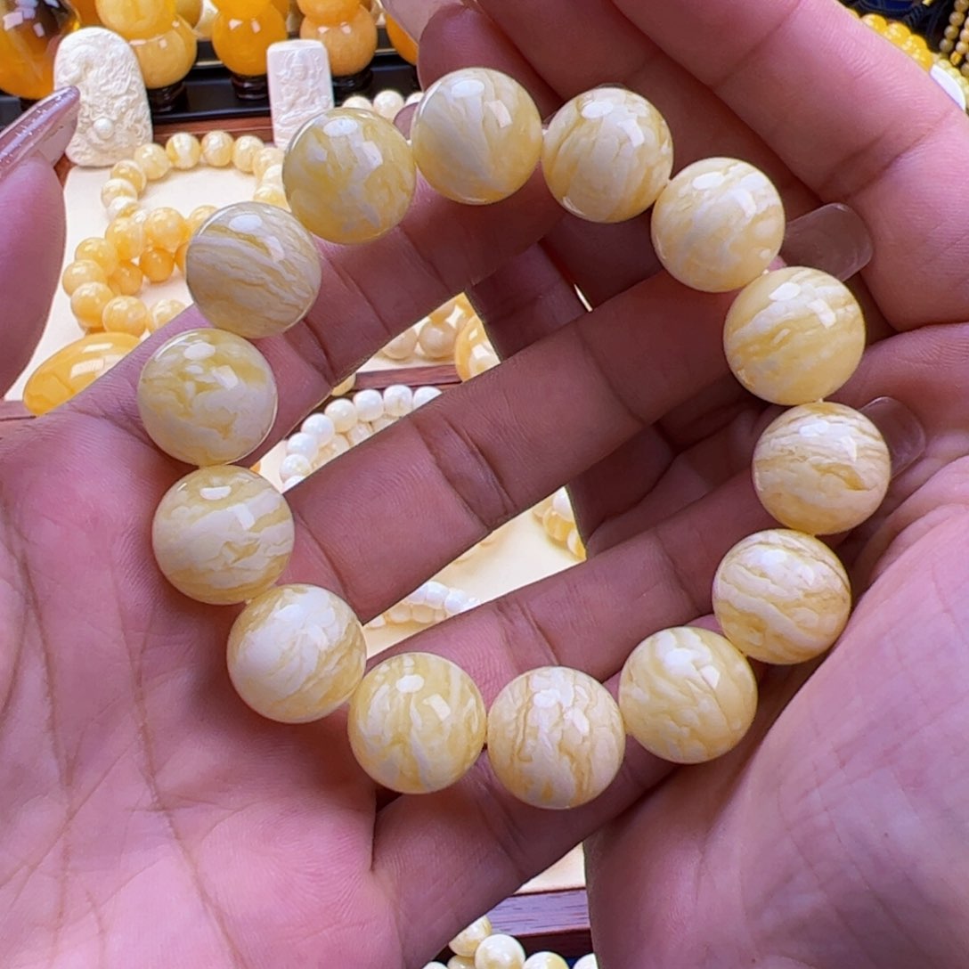 未镶嵌琥珀手链天然蜜蜡15.3