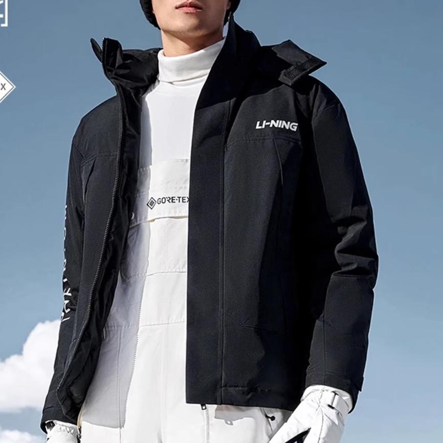 李宁羽绒服男冬健身系列时尚舒适保暖宽松休闲短羽绒服AYMT321