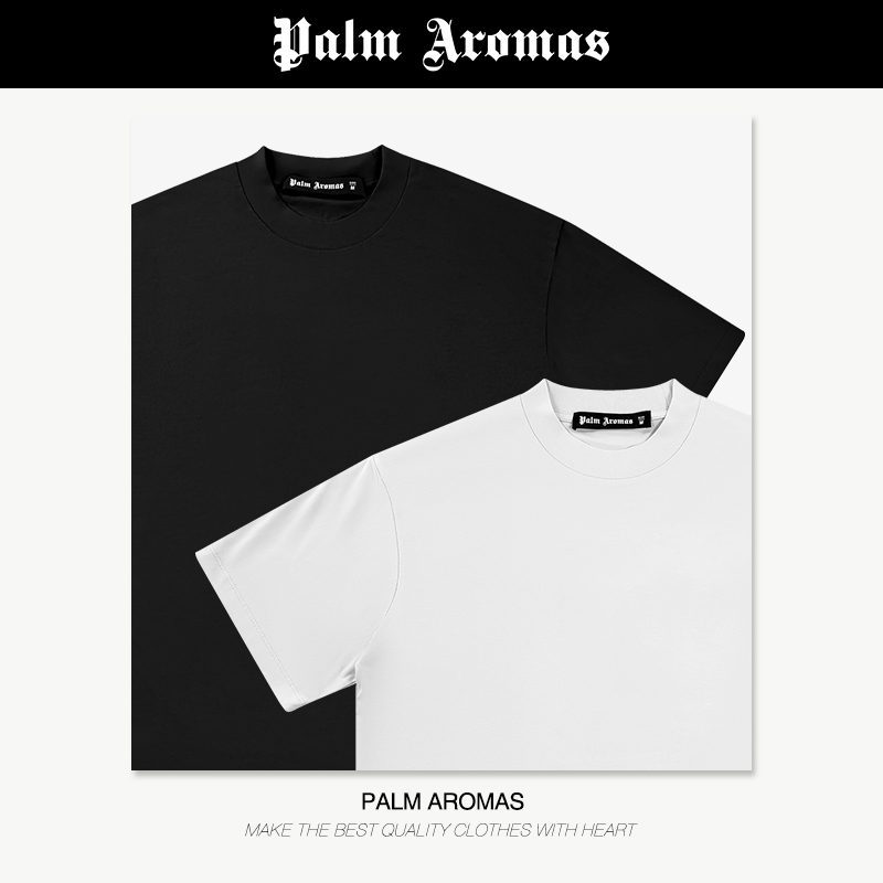 【小领口】32支双纱 紧密赛络纺 270G重磅 纯棉纯色短袖T恤男女同款