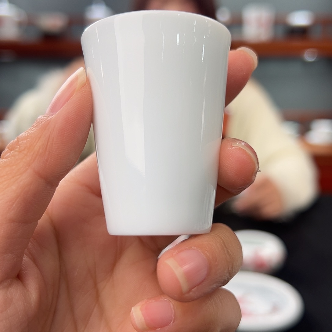 柴窑素胎闻香杯杯 