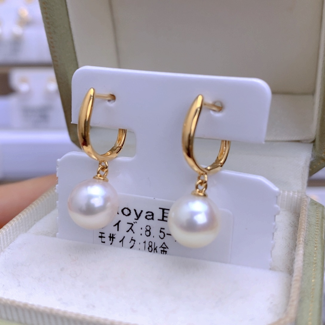 海水珍珠耳饰18K金镶嵌
