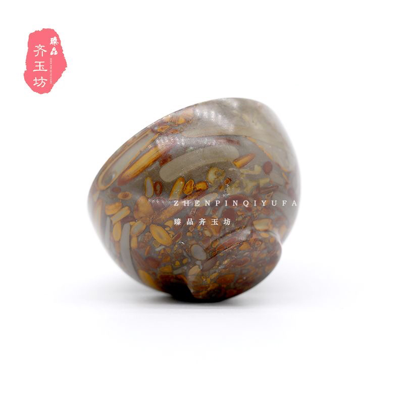 纯天然中式玉石女娲石养生调节水质杯品茗杯玉石杯单杯主人杯茶具
