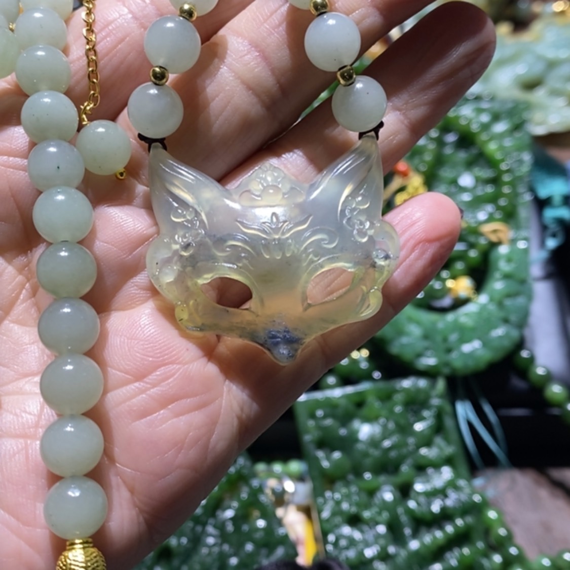 【闪购商品】岫玉毛衣链未镶嵌