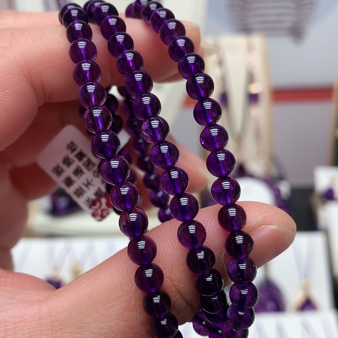 紫晶多圈手串乌拉圭未镶嵌
