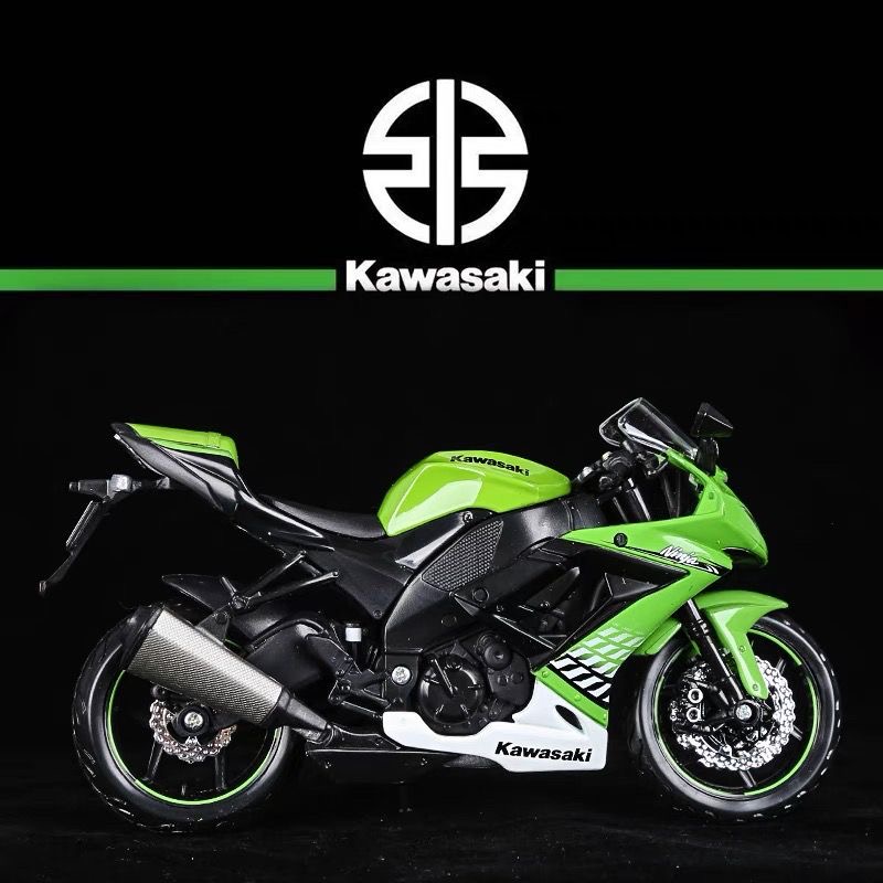 美驰图1:12川崎Ninja ZX10R模型仿真合金忍者250 400 650机车摆件