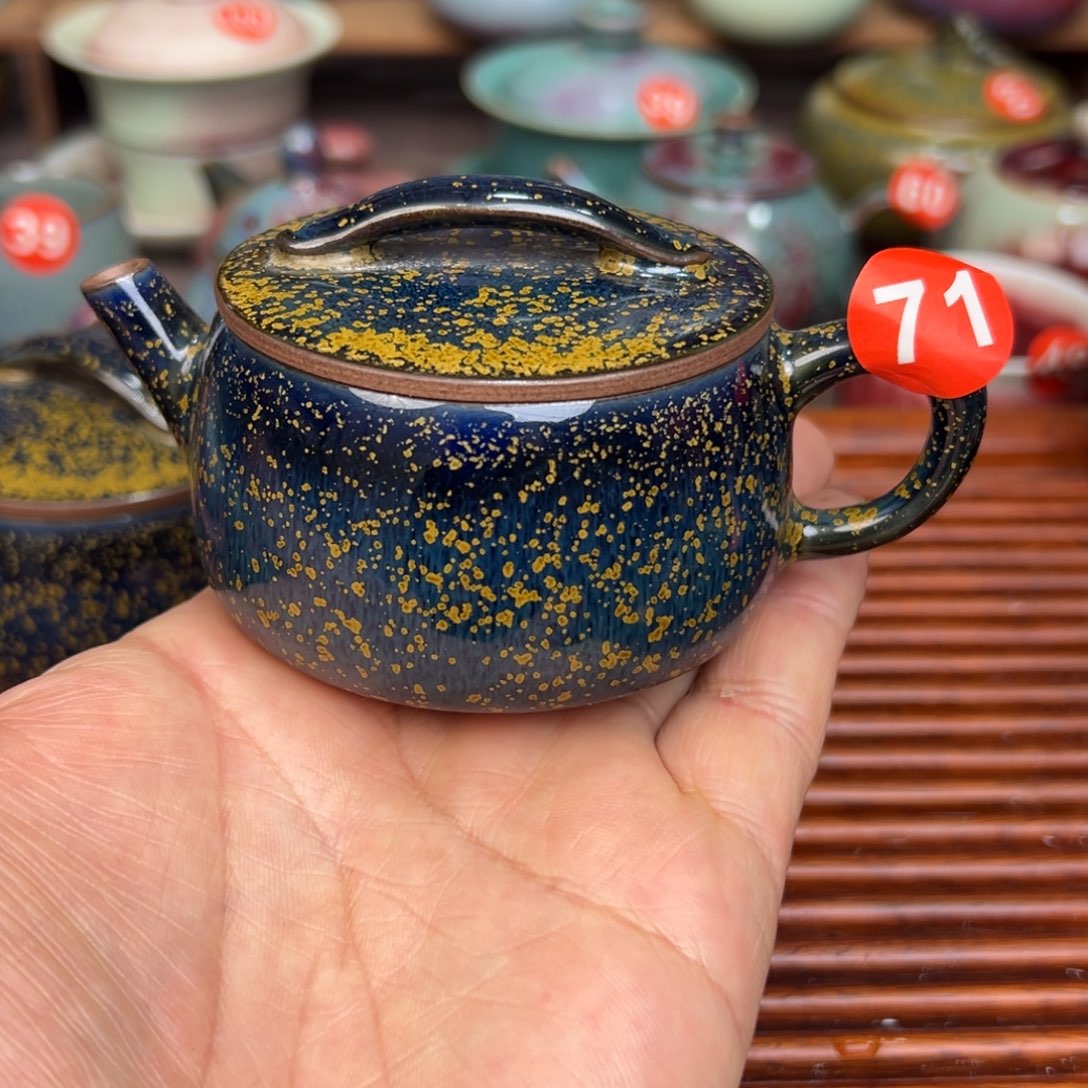 手工制作钧窑茶器
