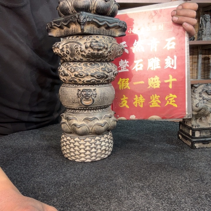 舒***大石材天然青石雕刻10对