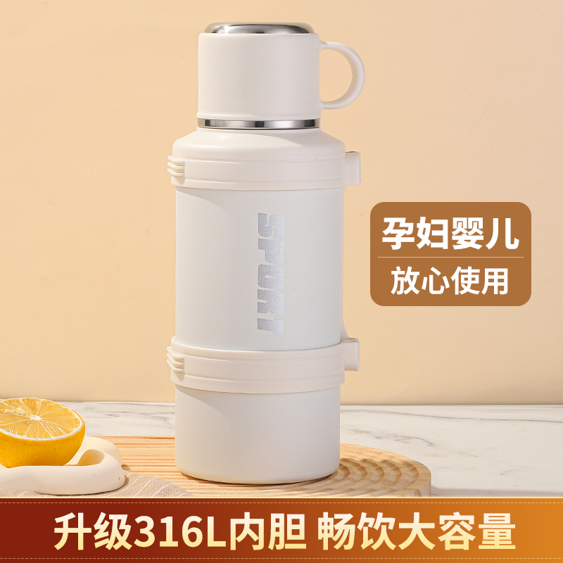 大容量保温壶316不锈钢工地大号保温水壶户外车载保温杯便捷家用