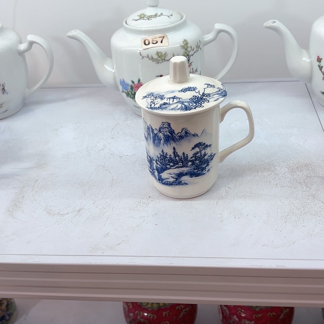 壶陶瓷山水办公杯景德镇