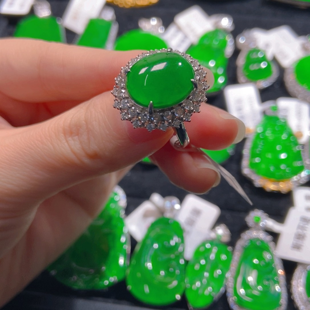 翡翠吊坠(不含链)银S925镶嵌