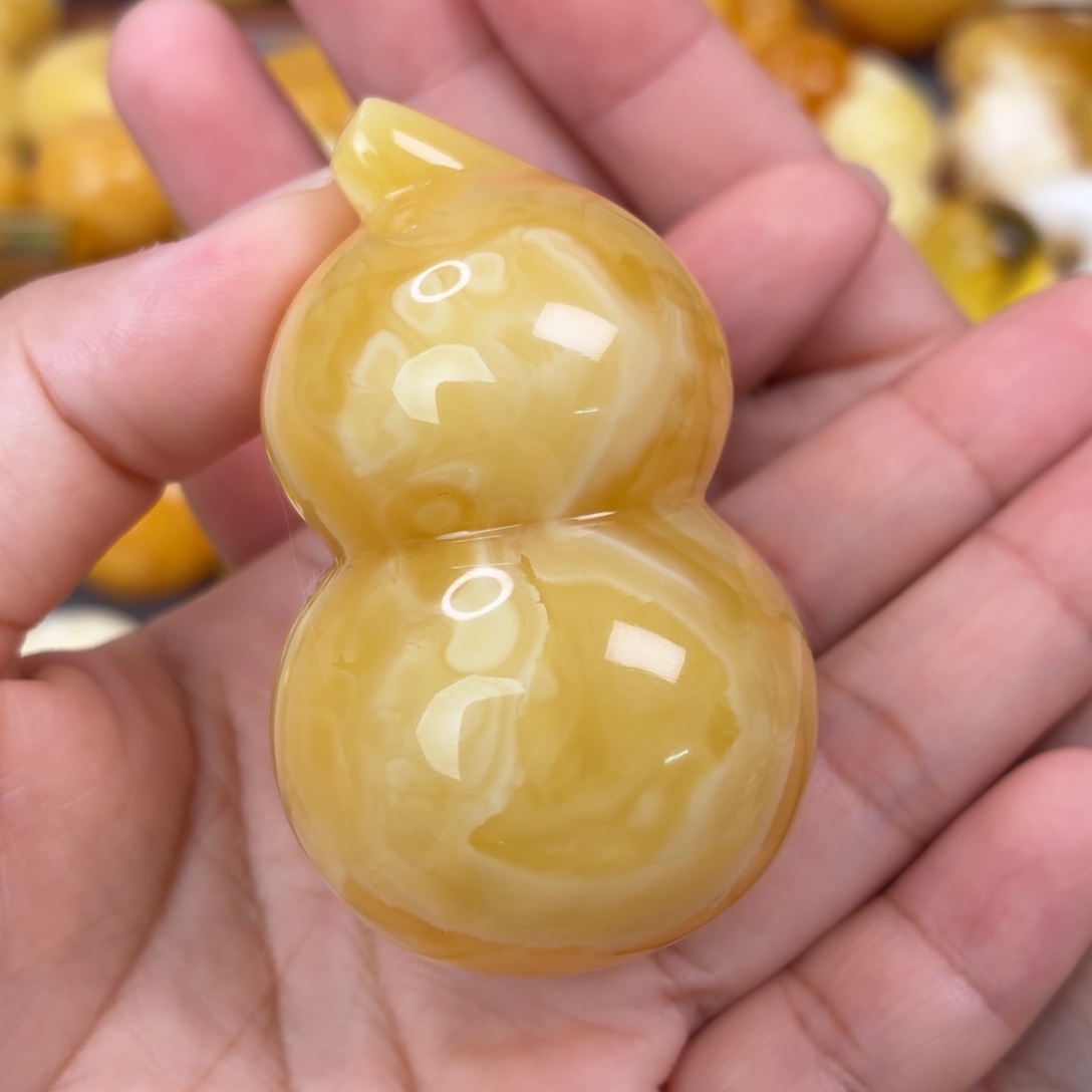 蜜蜡未镶嵌吊坠(不含链)妖花葫芦