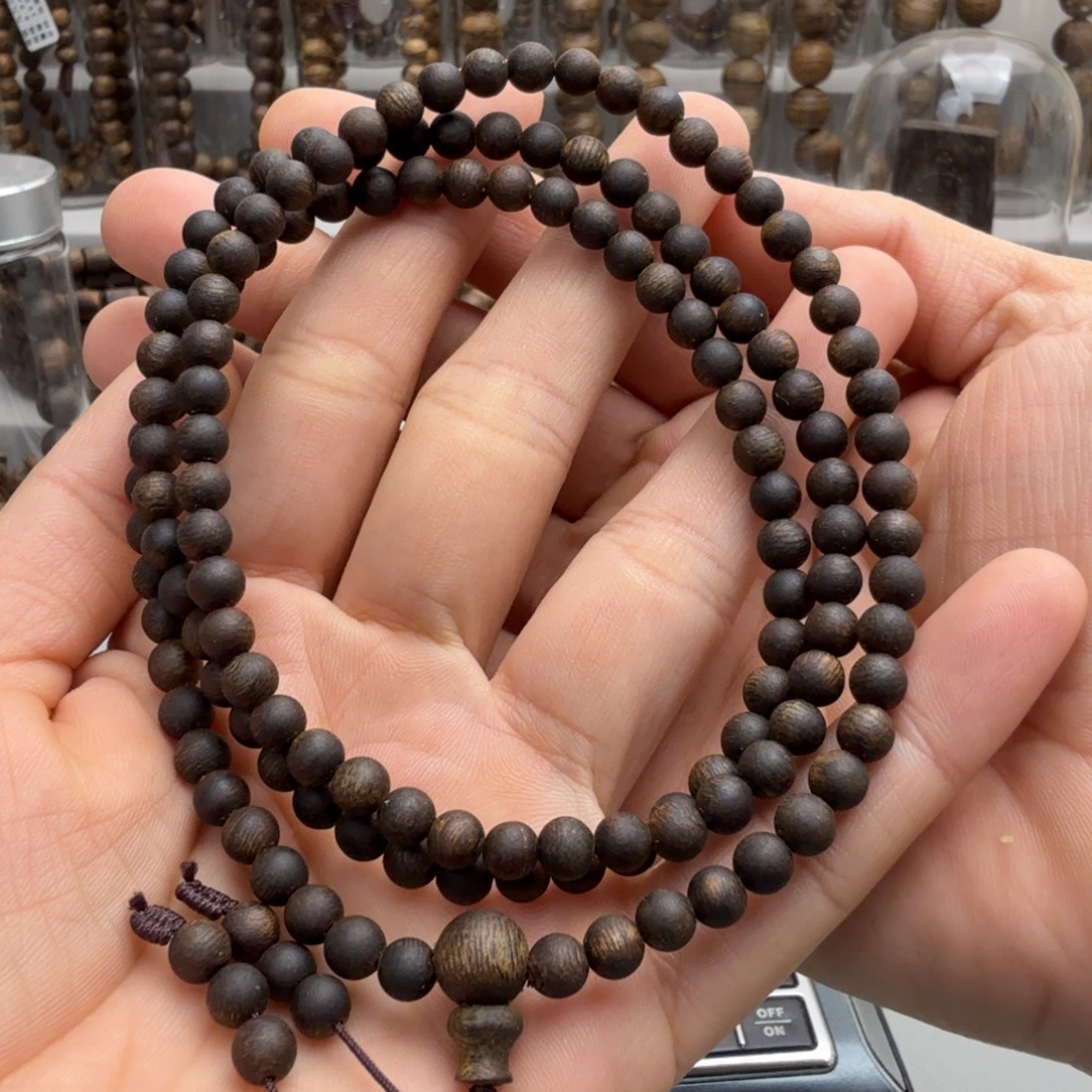 半***亮手串沉香棋楠沉香张勺子沉水卡5+保14克