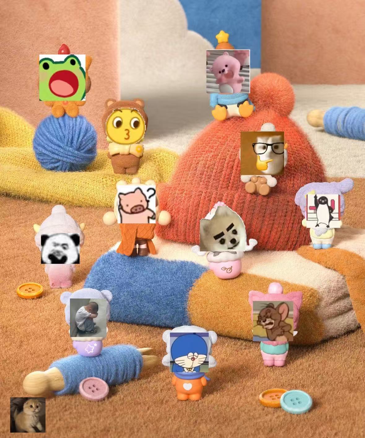 【代拆】毛绒暖暖系列公仔手办