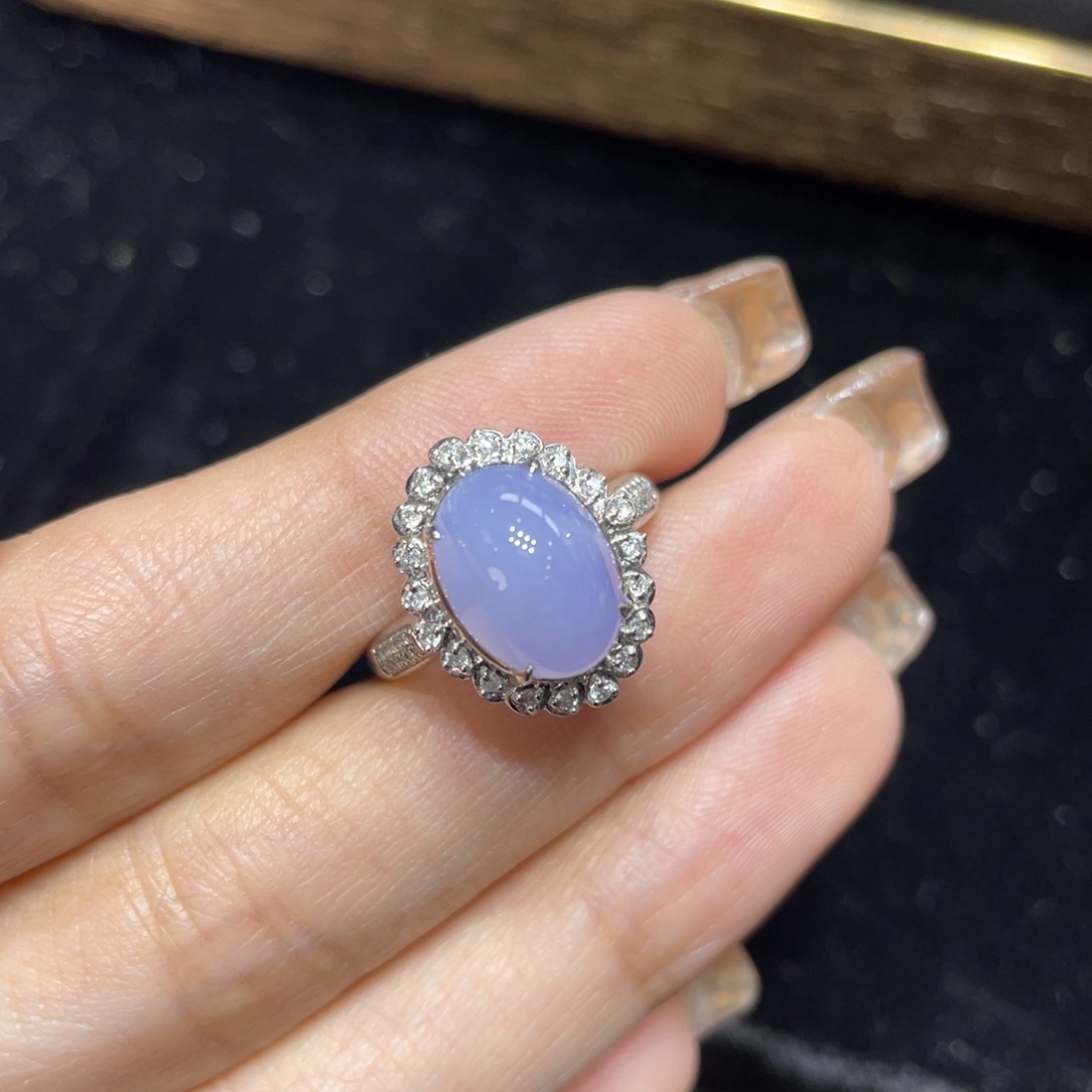 翡翠颈饰18K金镶嵌天然缅甸翡翠