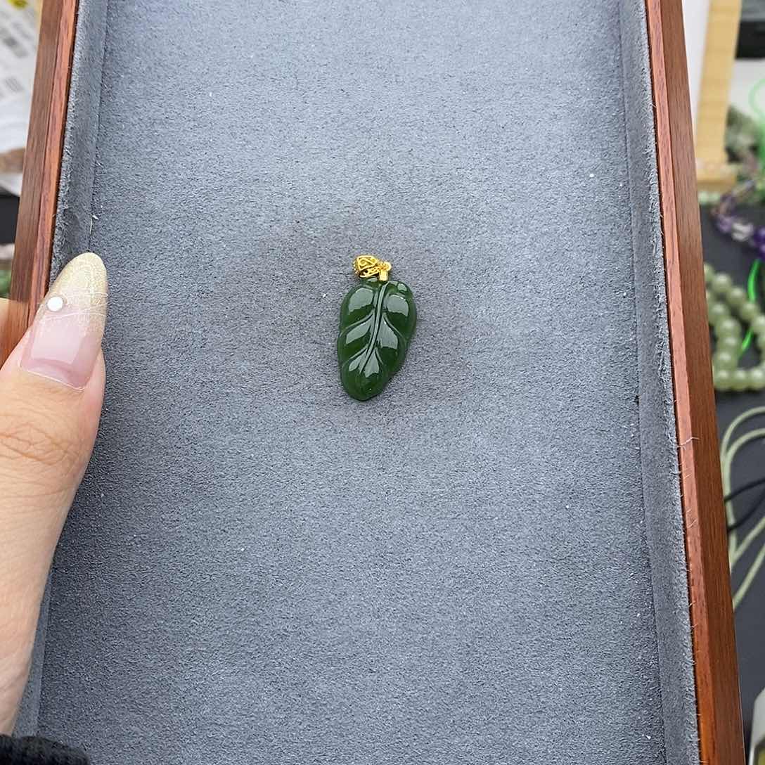 和田玉吊坠(不含链)银S925镶嵌