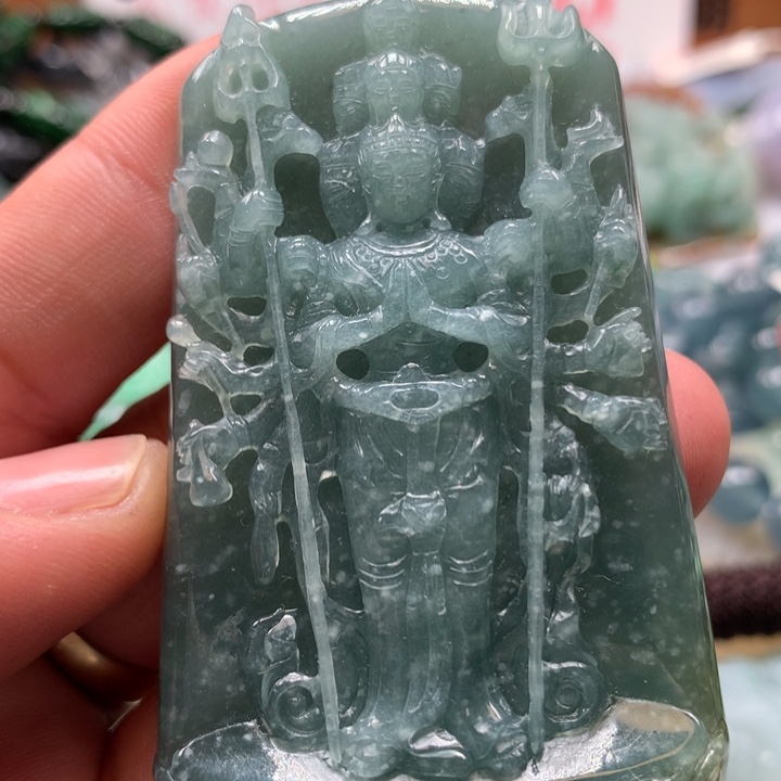 翡翠颈饰未镶嵌保真天然a货翡翠