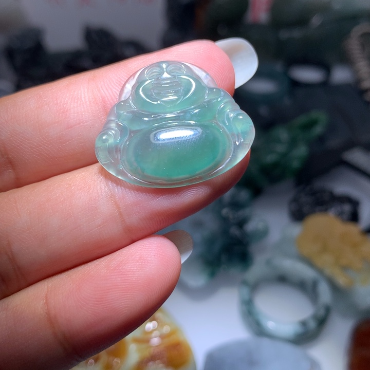 翡翠颈饰未镶嵌保真天然A货翡翠