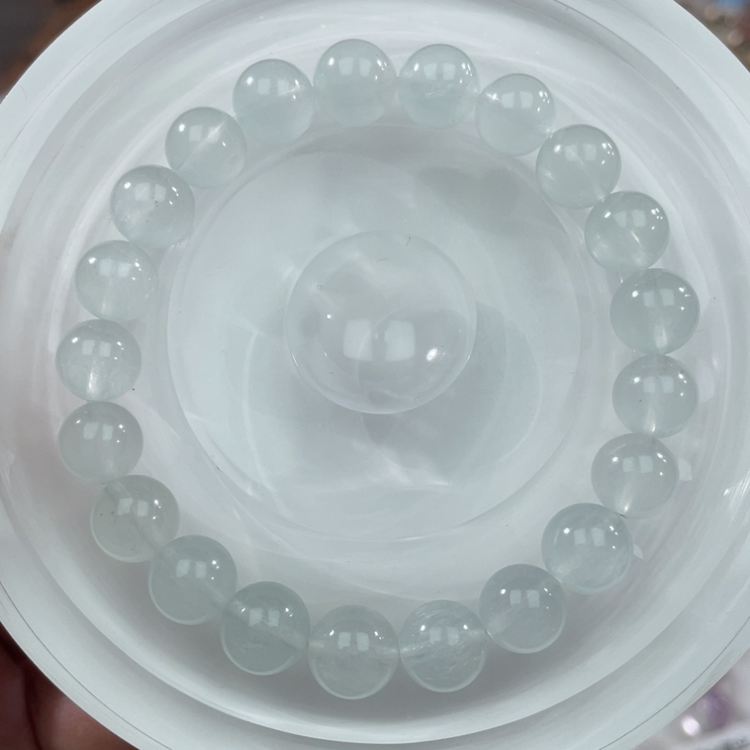 手串水晶未镶嵌002薄荷绿萤石9m+