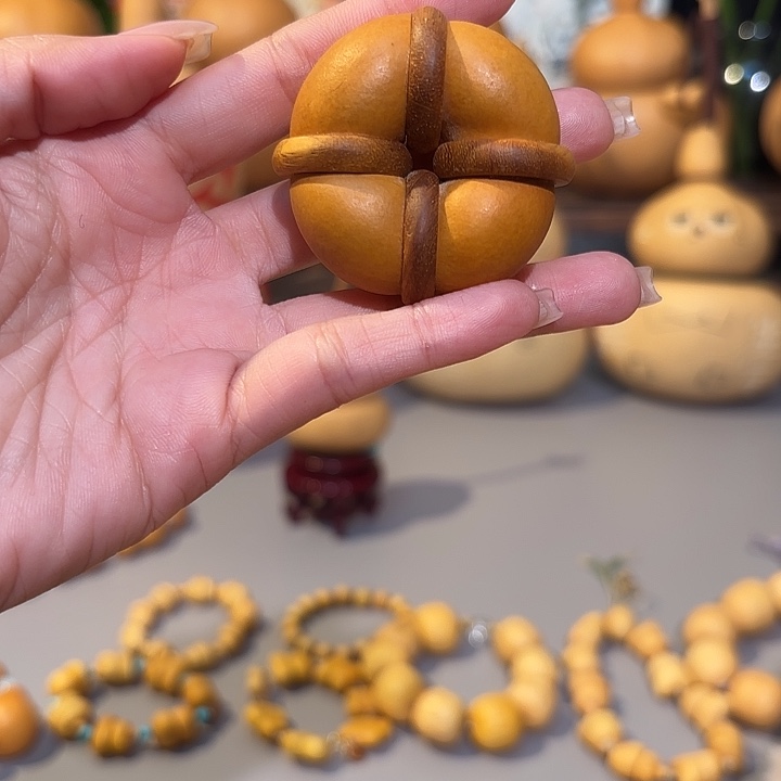 l***迹贝果 手把件 老皮