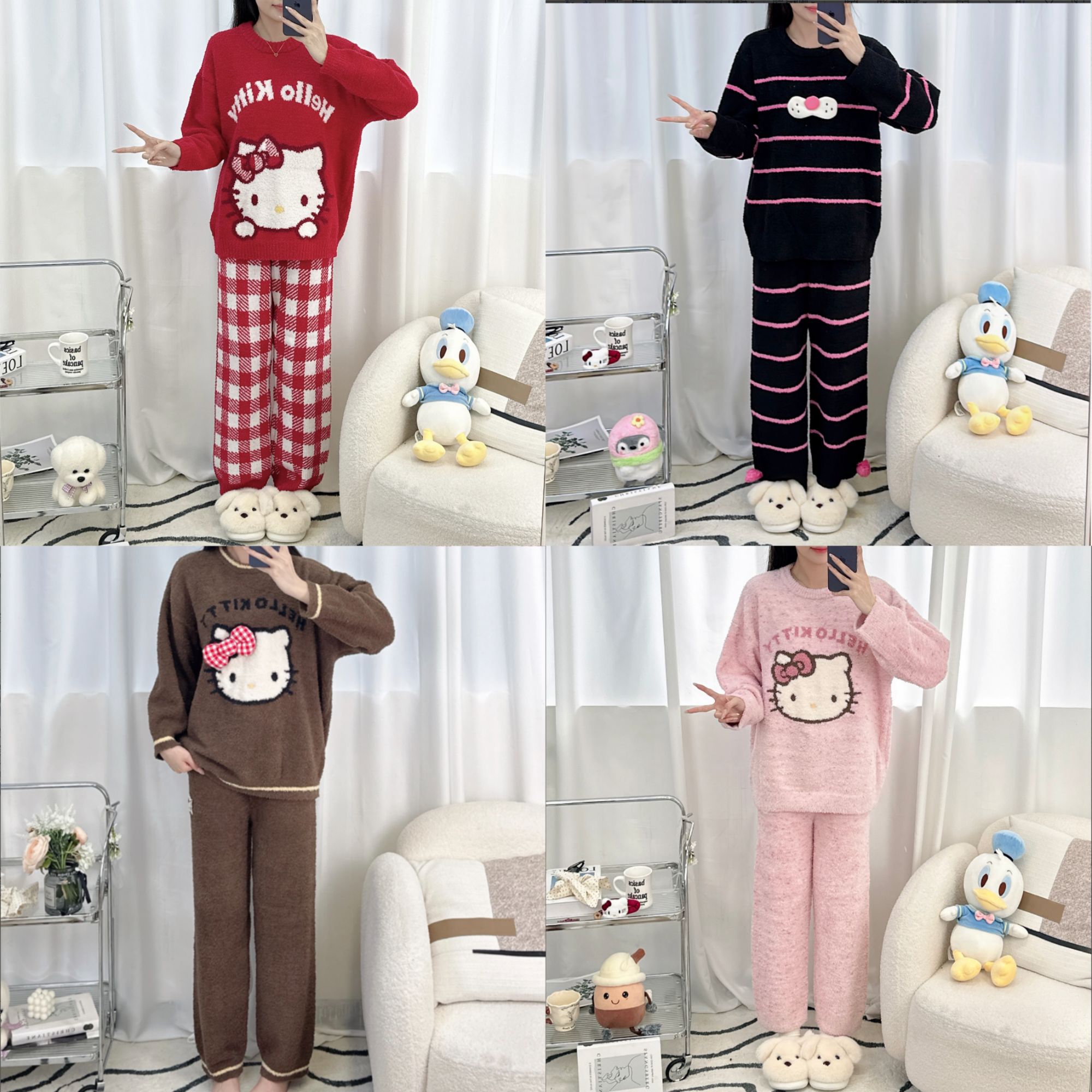 【2号链接】秋冬季绒款新款睡衣女两件套装加绒加厚保暖家居服