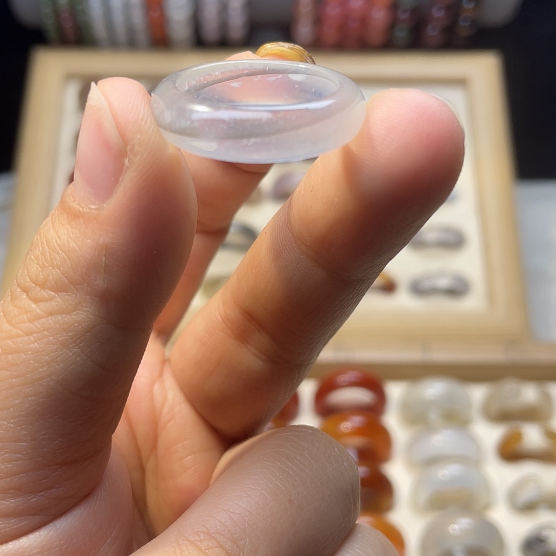 玛瑙/玉髓合金戒指A17港21不退换