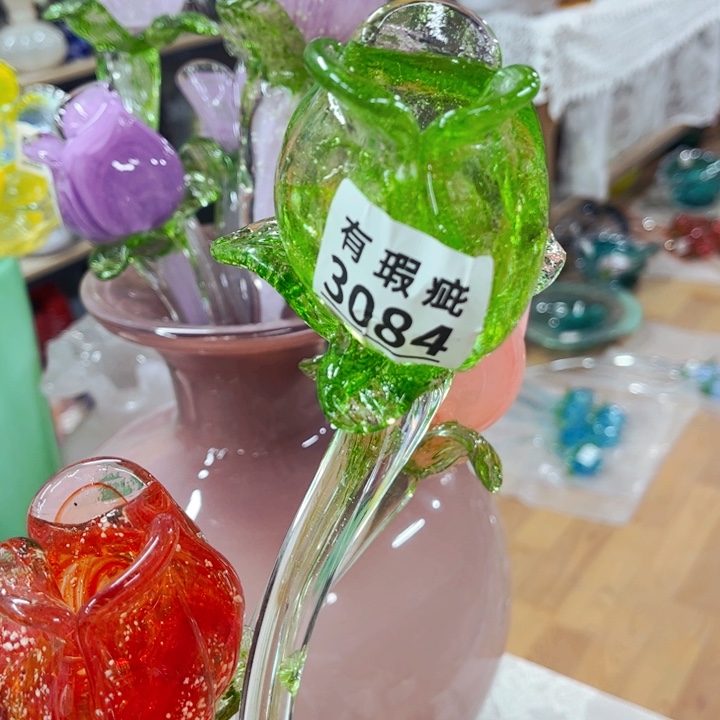 琉璃3084 家悦美居琉璃花瓶瑕