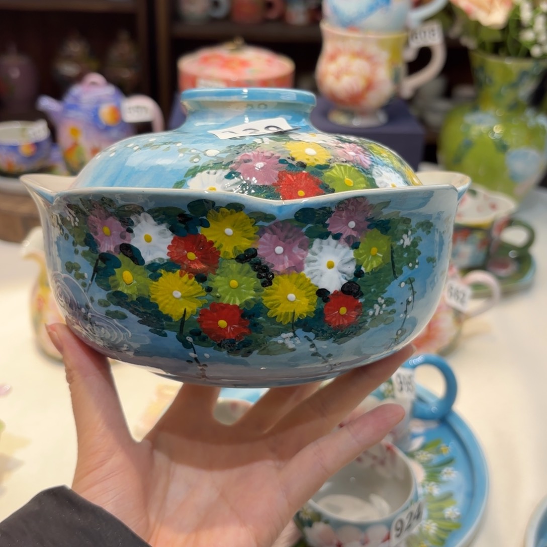景德镇手绘高温釉下彩陶瓷茶具