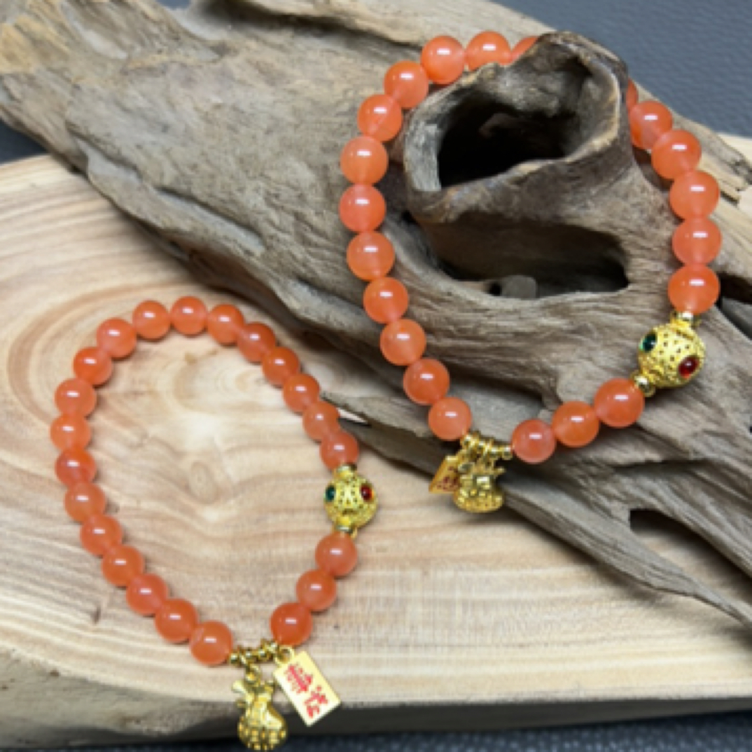 ［03］天然精品南红卡8手链简约大气