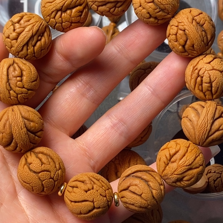 手串桃核秦岭野生龙纹桃核
