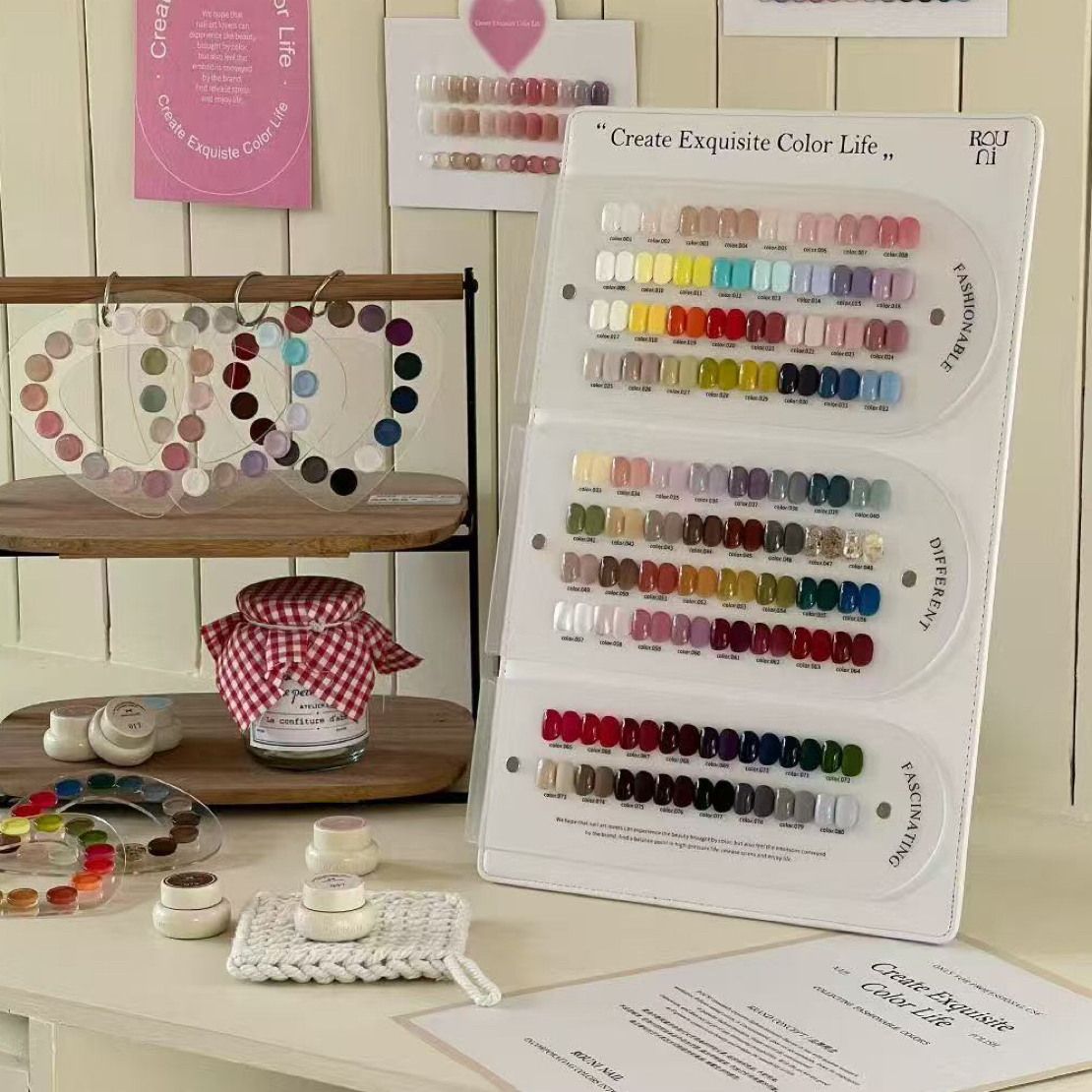 Rouni柔倪80色小泡芙奶呼呼灌装四季流行美甲常用色美甲店推荐