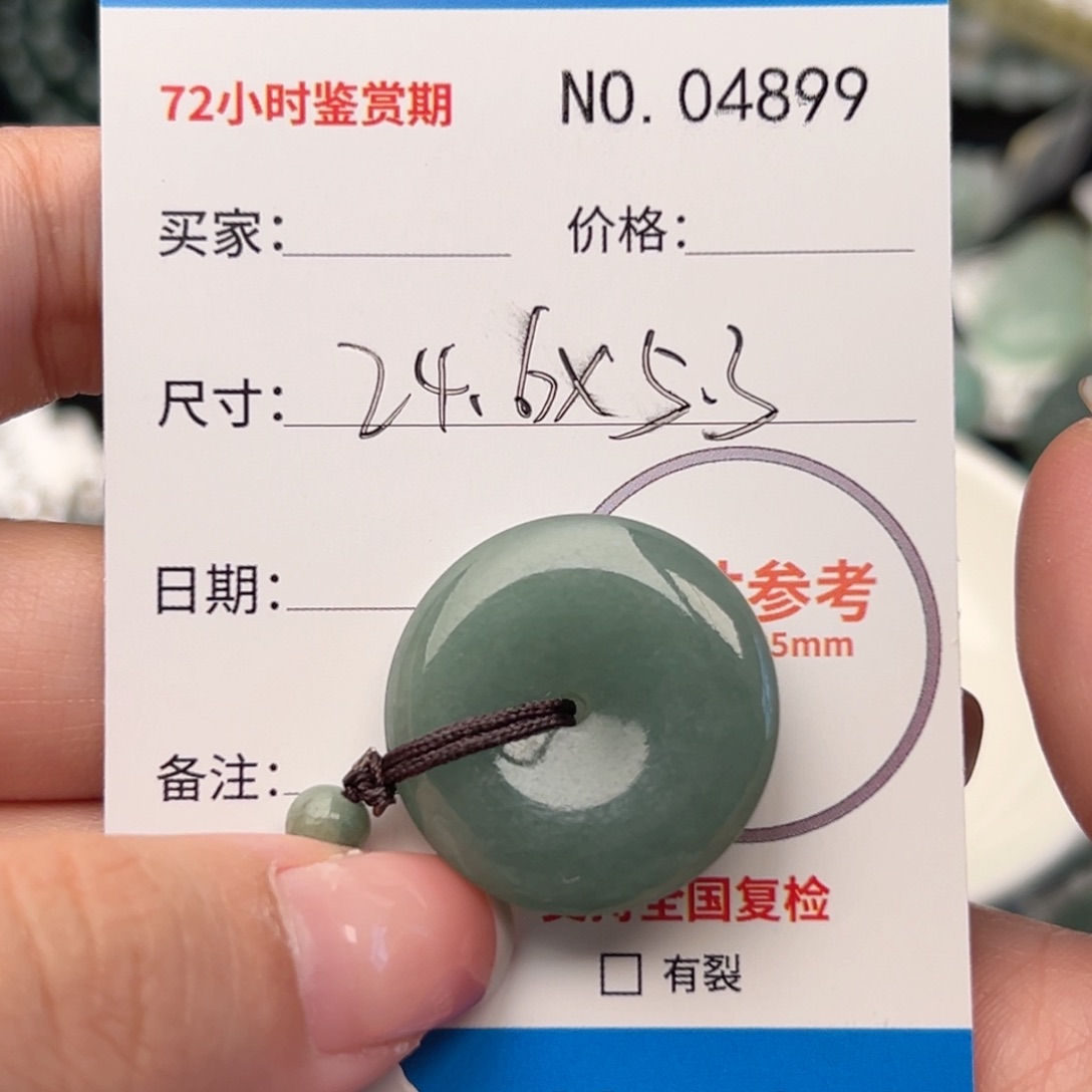 翡翠颈饰未镶嵌平安扣4899