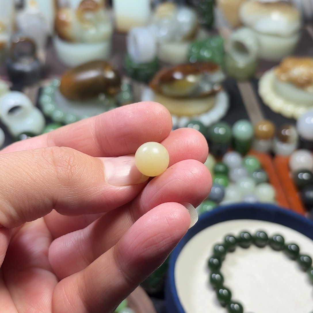 和田玉珠子未镶嵌春***暮