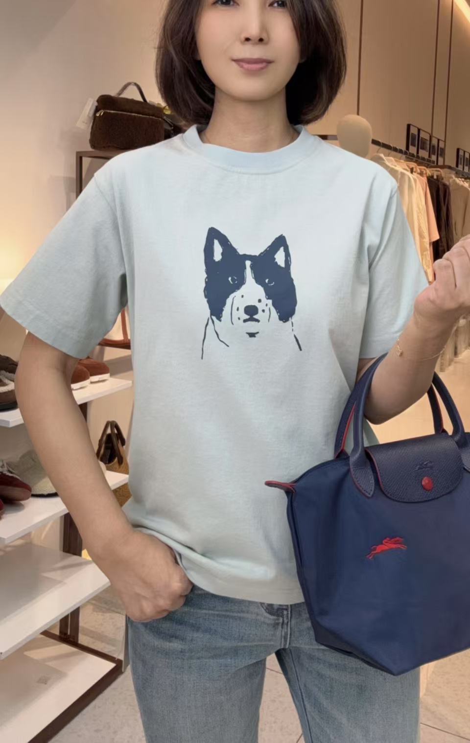 棉质文艺 可爱小柴 T恤
