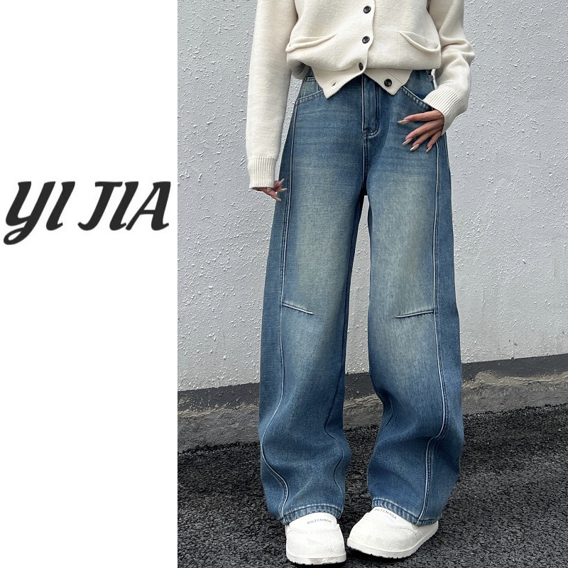 【壹家】YJ72#288/ 小弯刀/ 2025冬季新款休闲百搭窄版弯刀牛仔裤女