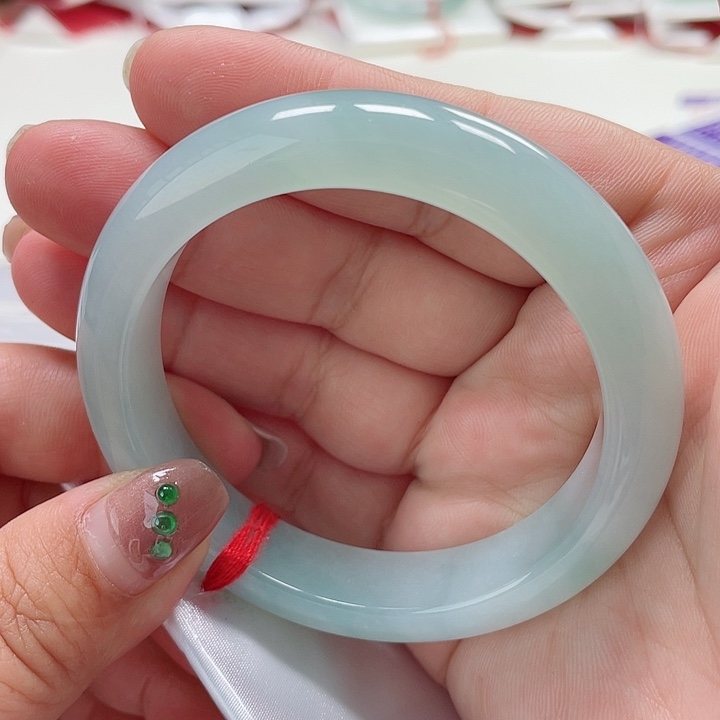 翡翠手镯未镶嵌缅甸翡翠手镯54圈