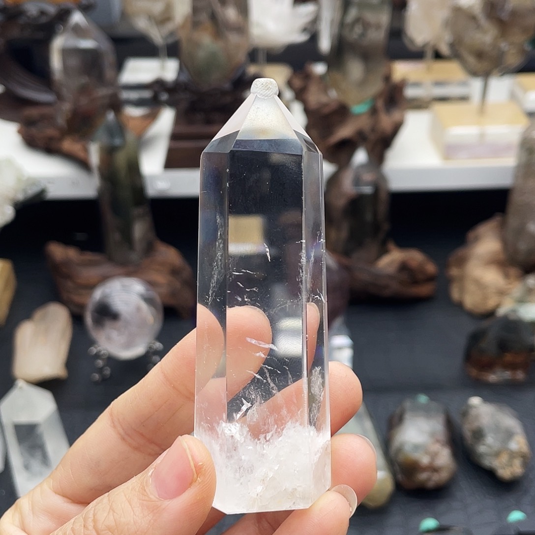 石材白水晶柱子t69