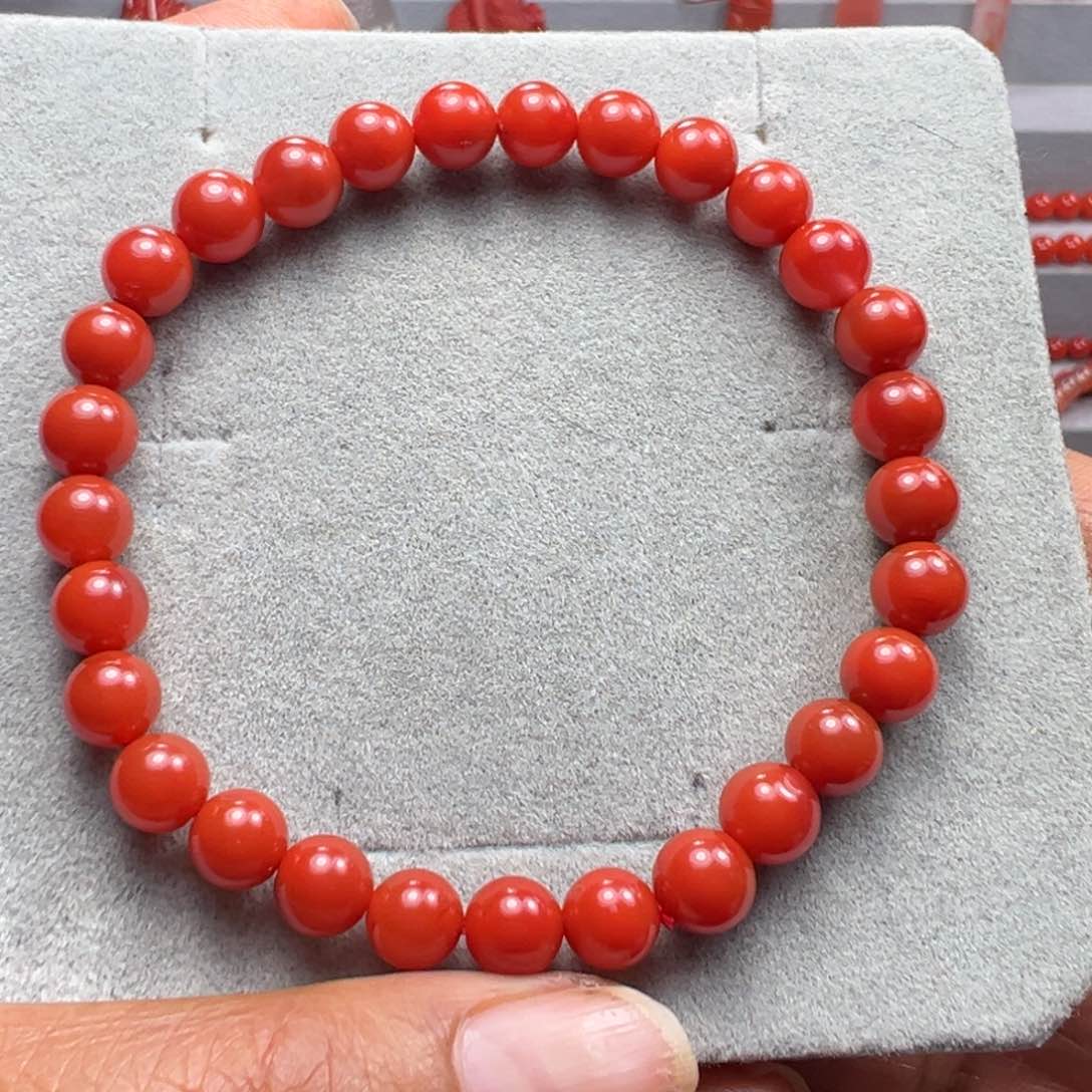 南红玛瑙保山南红单圈手串未镶嵌茉***?
