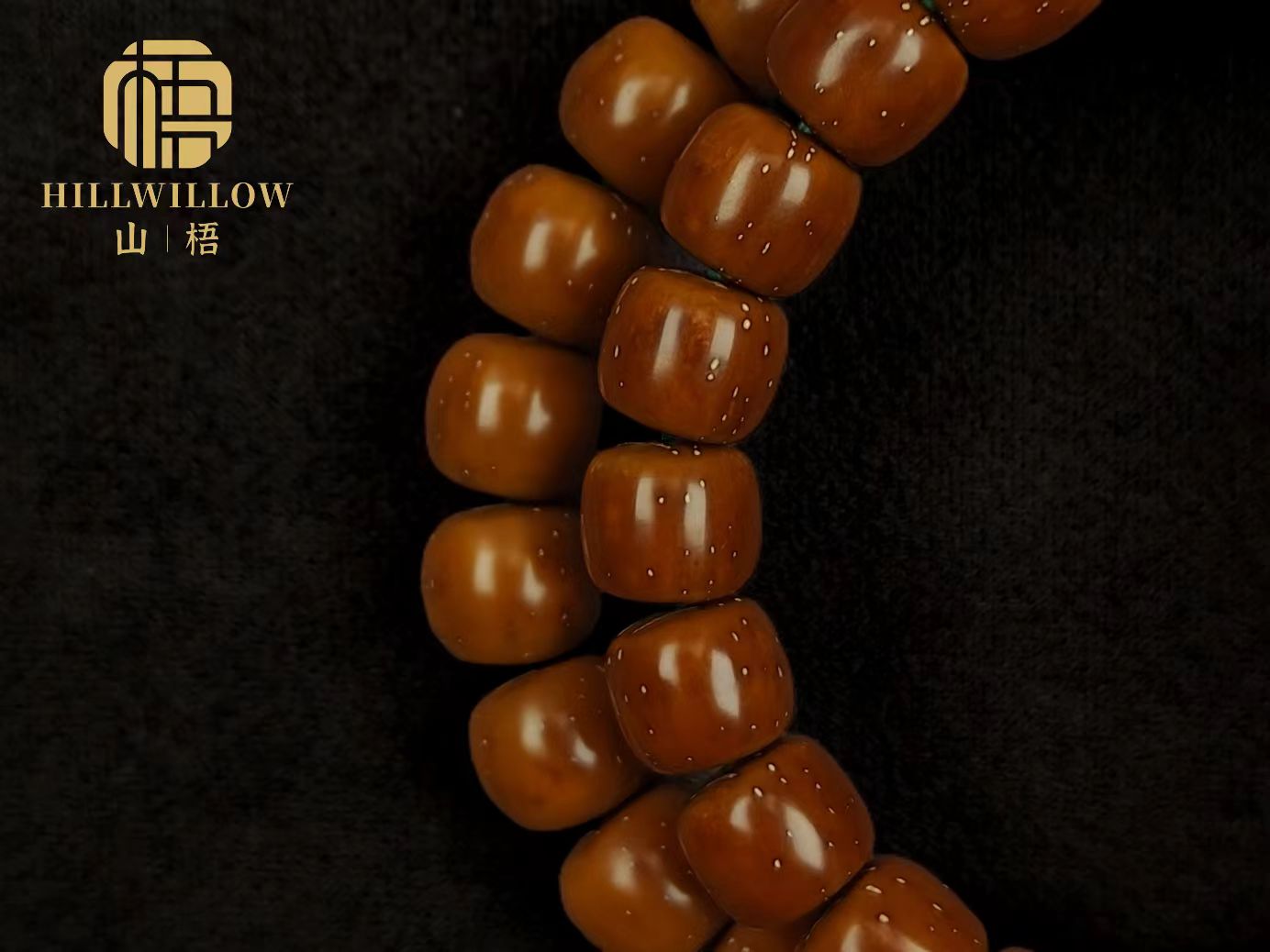 山梧出品【无棕线-实心紫金鼠】全品无暇手串（一物一图一码）