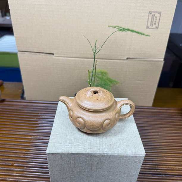 〖如意仿古〗原矿无添加老段泥八目粗砂半手工如意仿古240cc