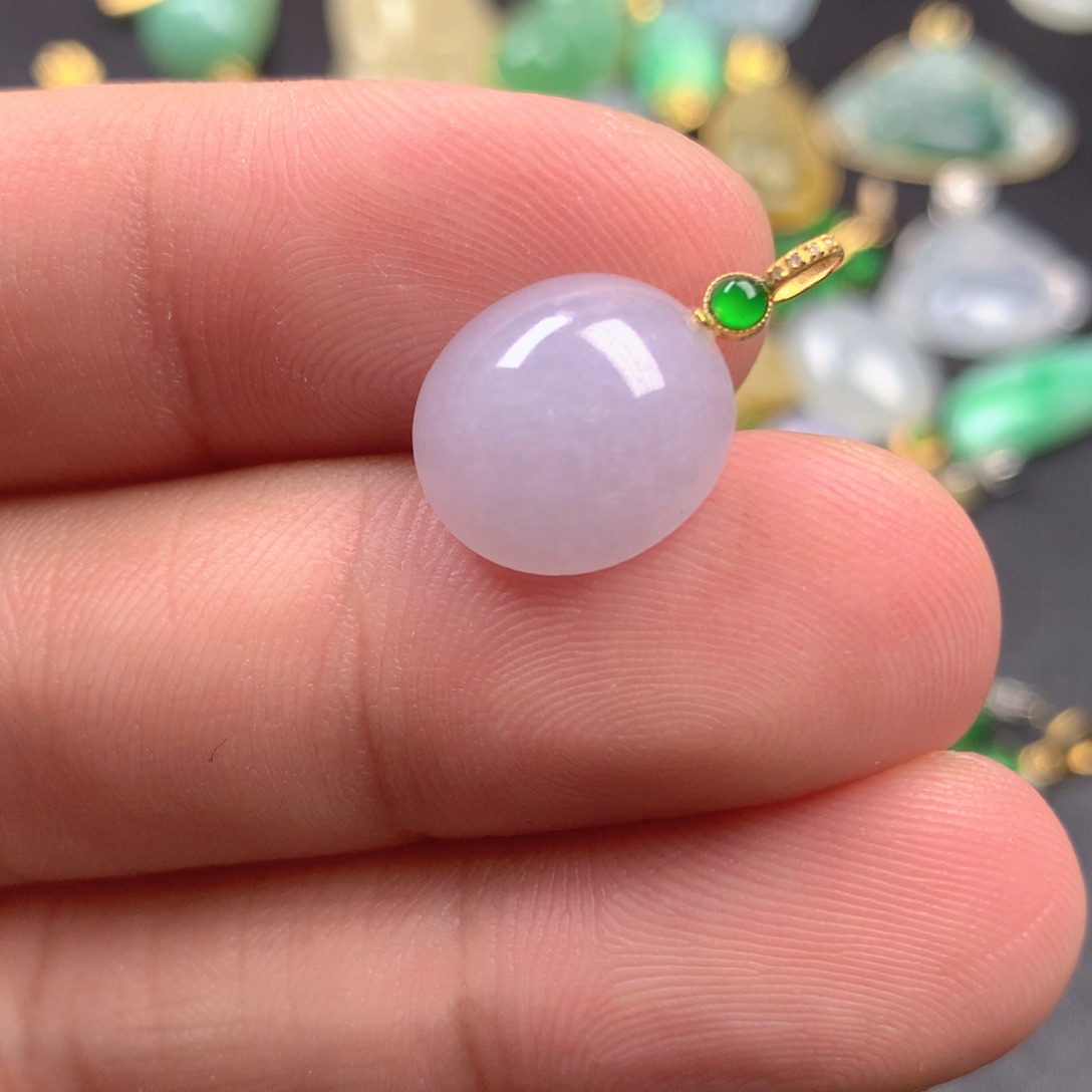 【闪购商品】颈饰18K金镶嵌翡翠翡翠